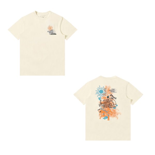 Best Selling The North Face Short Sleeves White Cotton Logo Collection