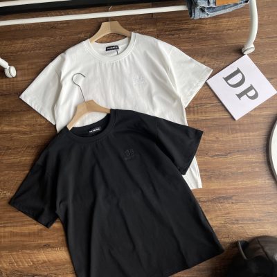 Premium Quality Balenciaga Short Sleeves Black Cotton Classic Collection
