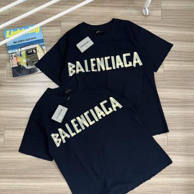 High Quality Balenciaga Short Sleeves Yellow Retro Collection