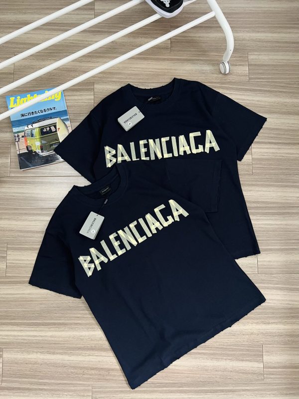 High Quality Balenciaga Short Sleeves Yellow Retro Collection