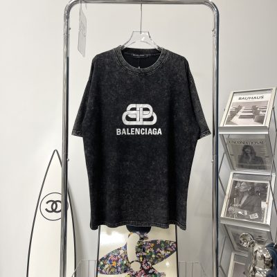 Best Selling Balenciaga Short Sleeves Cotton Washed Luxury