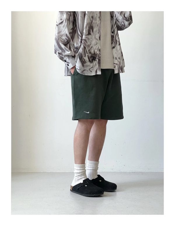 High Quality Nike Shorts Black Cotton Embroidered Luxury