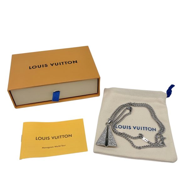 Premium Quality Louis Vuitton Necklace Silver Monogram Luxury