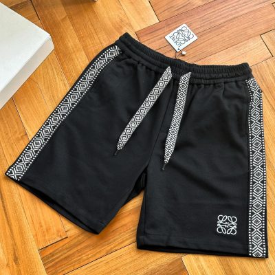 Luxury Loewe Shorts Black Casual Luxury