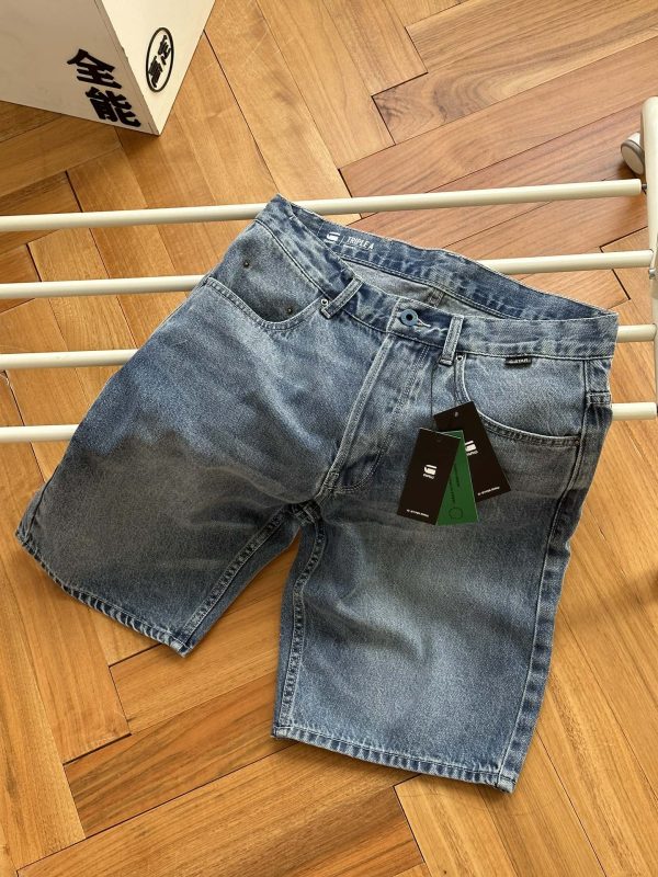High Quality G-Star Raw Shorts Blue Denim Washed Collection