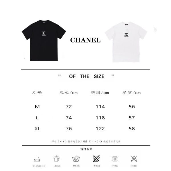 Premium Quality Chanel Short Sleeves White Logo Style