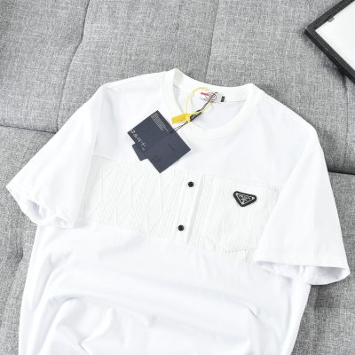 Luxury Prada Short Sleeves Black Logo Style