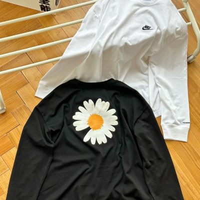 Best Selling Nike Long Sleeves Black Cotton Logo Luxury