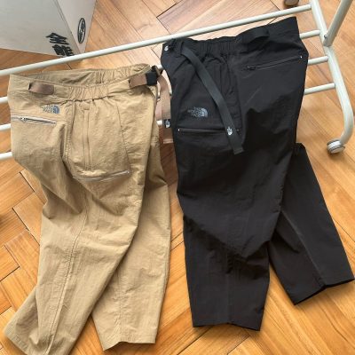 Premium The North Face Cropped Pants Khaki Logo Style
