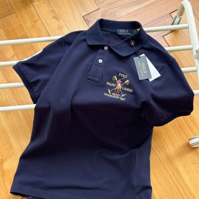 Premium Ralph Lauren Polo Shirt Navy Cotton Embroidered Collection
