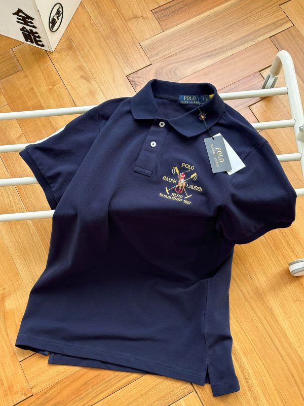 Premium Ralph Lauren Polo Shirt Navy Cotton Embroidered Collection