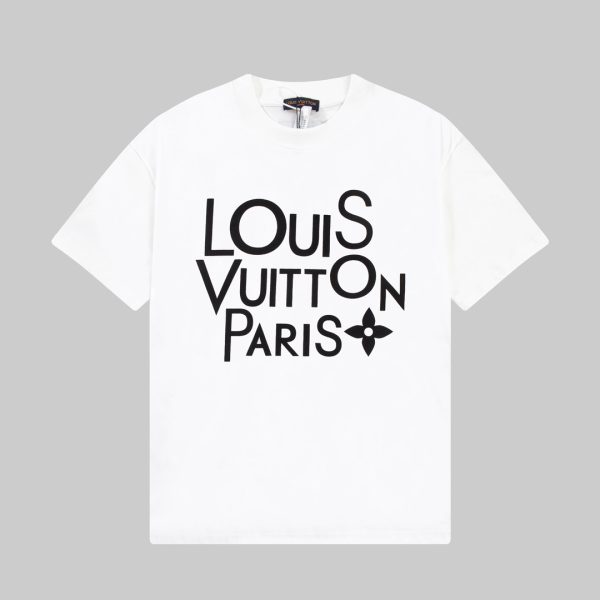 Luxury Louis Vuitton Short Sleeves White Print Luxury