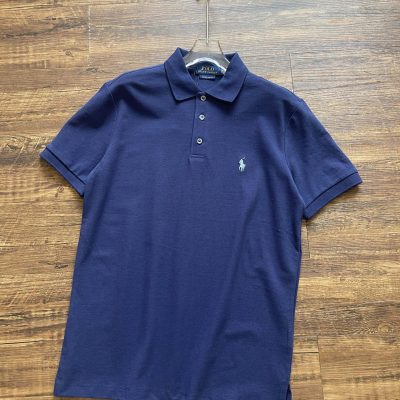 Luxury Ralph Lauren Short-Sleeved Black Cotton Classic Collection