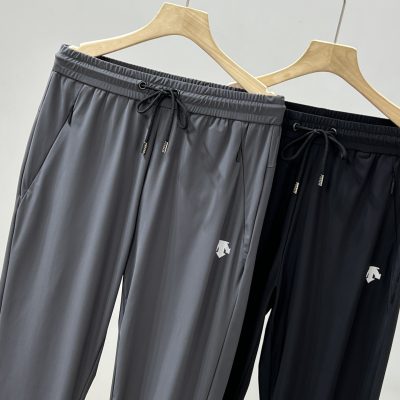 High Quality Descente Trousers Black Polyester Breathable Collection