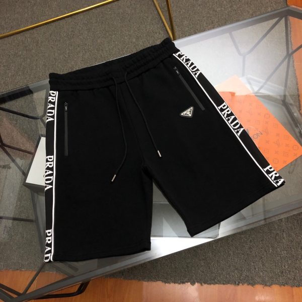 Premium Prada Shorts Black Cotton Casual Style