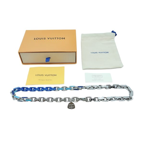 Premium Louis Vuitton Necklace Silver Monogram Collection