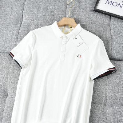 Premium Quality Moncler Short-Sleeved Black Cotton Classic Style
