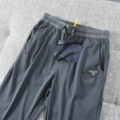 Luxury Prada Harem Pants Black Silk Breathable Collection
