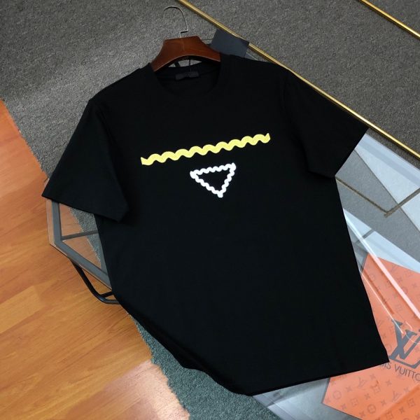 Premium Quality Prada Short Sleeves Black Wool Embroidered Collection