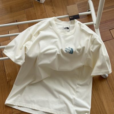 Luxury The North Face Short Sleeves White Cotton Logo Luxury