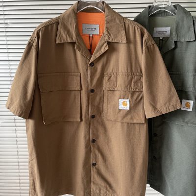 High Quality Carhartt Shirt Navy Canvas Breathable Luxury