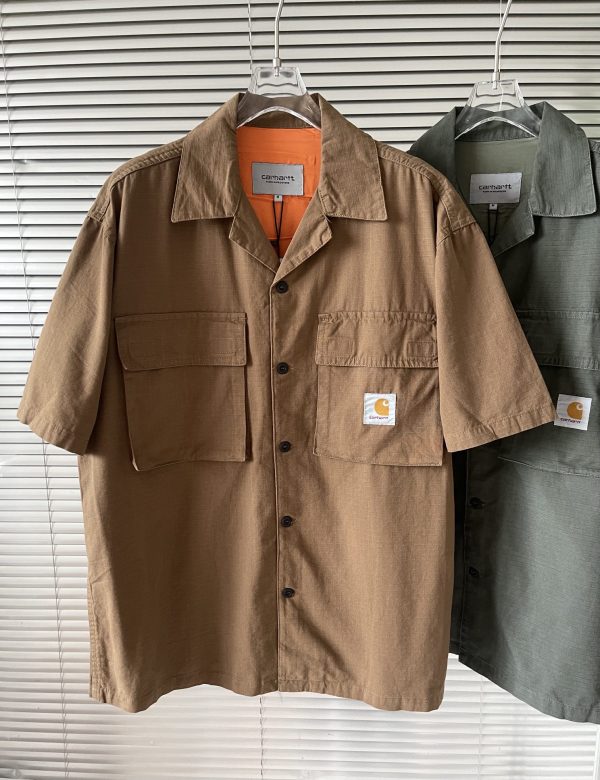 High Quality Carhartt Shirt Navy Canvas Breathable Luxury