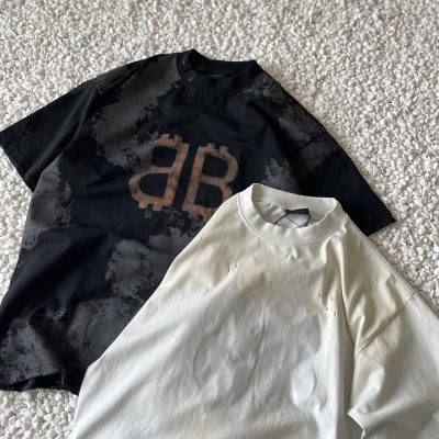 High Quality Balenciaga Short Sleeves Orange Cotton Distressed Collection