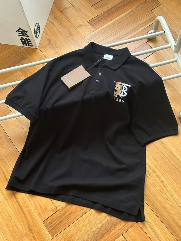 Premium Burberry Short-Sleeved Cotton Embroidered Style