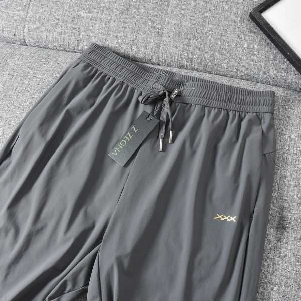 Premium Quality Zegna Shorts Black Silk Casual Collection