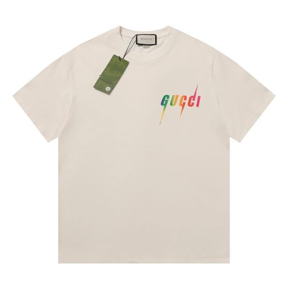 Premium Quality Gucci Short Sleeves Black Cotton Print Style
