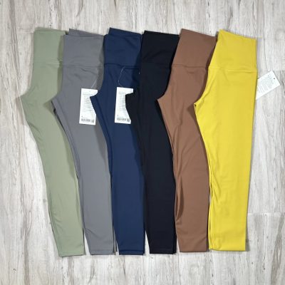 High Quality Lululemon Leggings Black Breathable Style