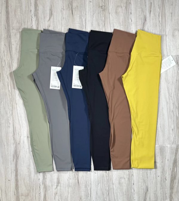 High Quality Lululemon Leggings Black Breathable Style