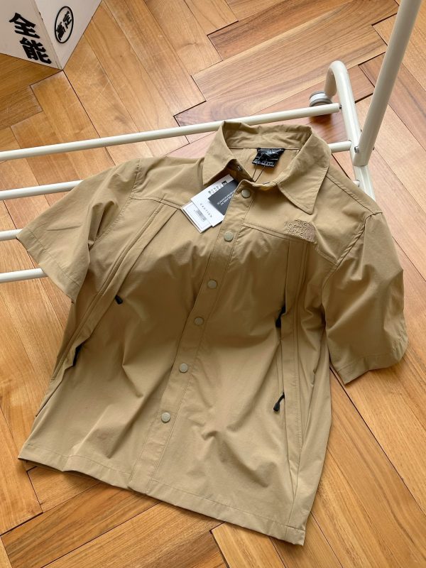 Premium Quality The North Face Short Sleeves Khaki Embroidered Collection