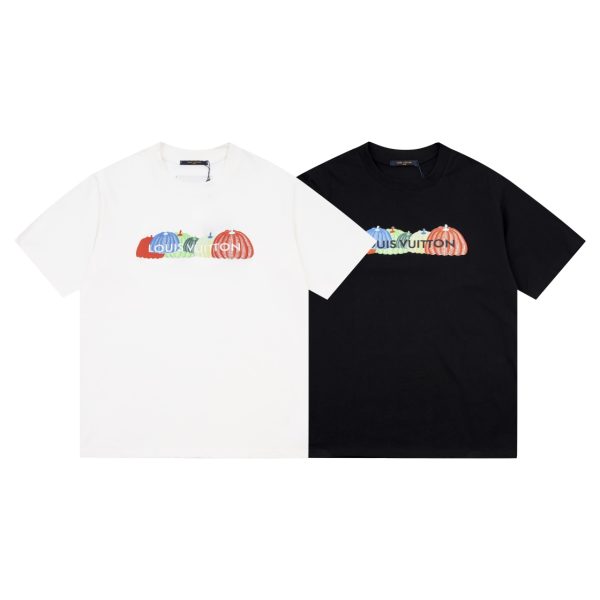 Premium Louis Vuitton Short Sleeves Black Print Collection