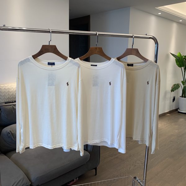 Premium Ralph Lauren Long Sleeves White Cotton Breathable Luxury