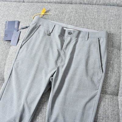 Premium Quality Prada Straight-Leg Pants Black Nylon Plaid Luxury