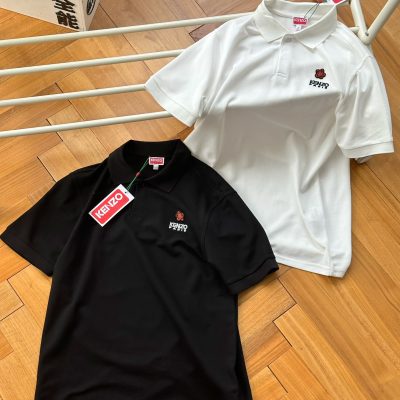 Premium Quality Kenzo Polo Shirt Black Cotton Style