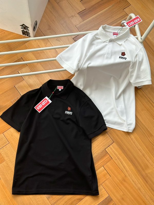 Premium Quality Kenzo Polo Shirt Black Cotton Style