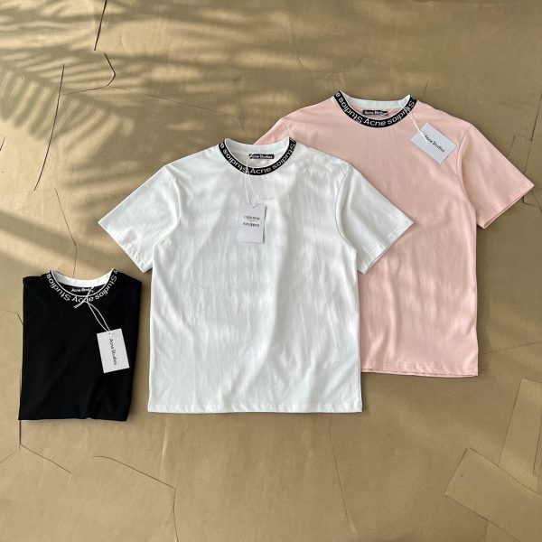 High Quality Acne Studios Short Sleeves Black Jersey Oversized Luxury