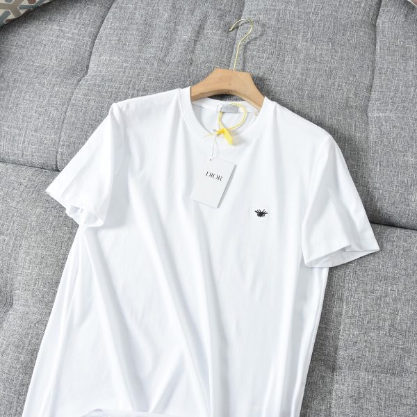 High Quality Dior Short Sleeves Black Embroidered Collection