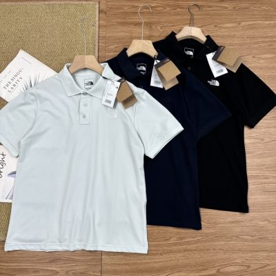 Premium The North Face Short-Sleeved T-Shirts Black Cotton Embroidered Collection