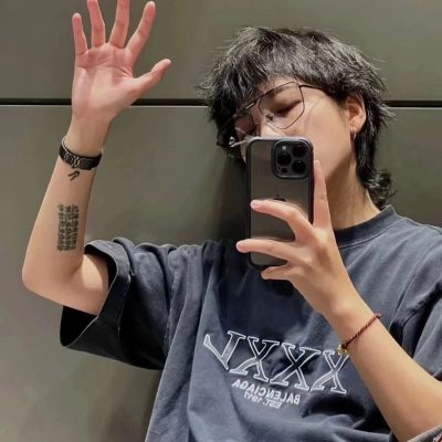 Premium Balenciaga Short Sleeves Black Embroidered Style