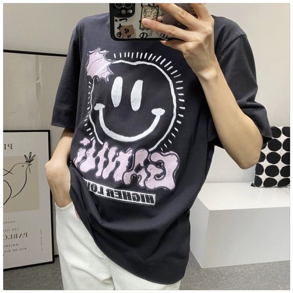 Premium Quality Ganni Short Sleeves Cotton Print Luxury