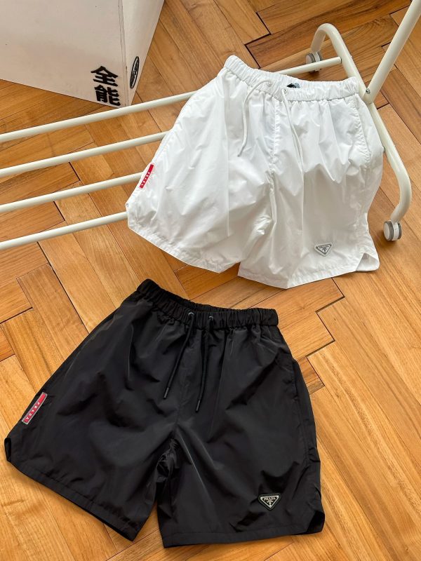 Luxury Prada Shorts Red Nylon Logo Luxury