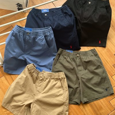 Best Selling Ralph Lauren Shorts Blue Cotton Solid Style