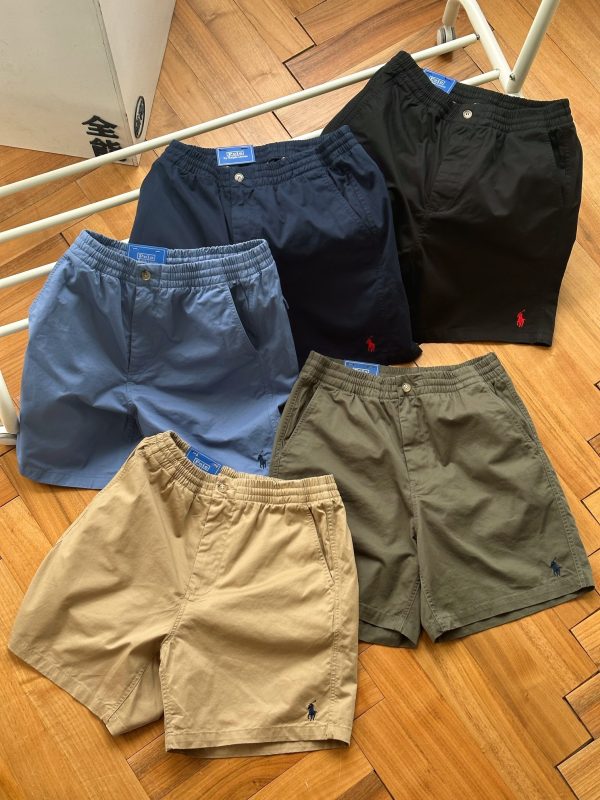 Best Selling Ralph Lauren Shorts Blue Cotton Solid Style