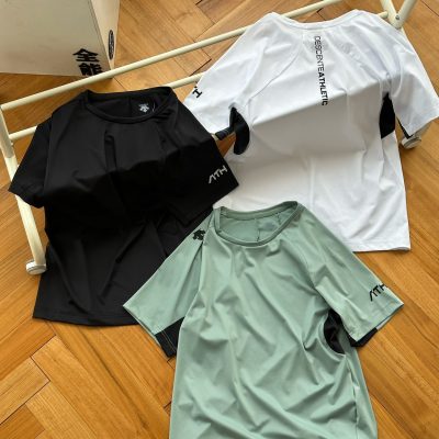 Best Selling Descente Short Sleeves Green Logo Collection