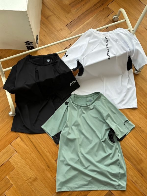 Best Selling Descente Short Sleeves Green Logo Collection