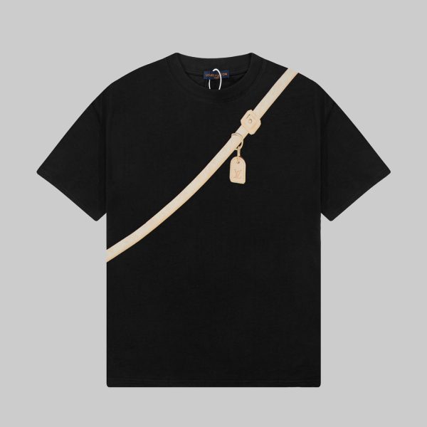 Premium Quality Louis Vuitton Short Sleeves Black Washed Collection