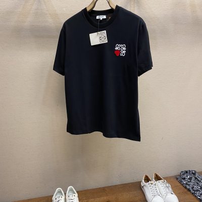 Luxury Loewe Short Sleeves Red Cotton Classic Luxury